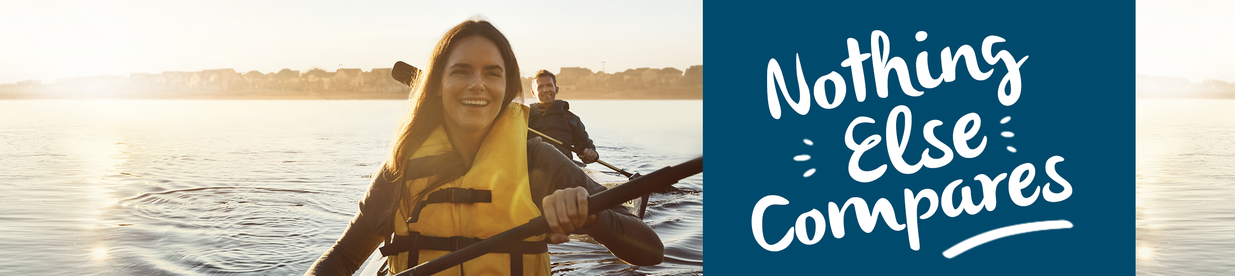 Canoeing on Mahogany Lake banner