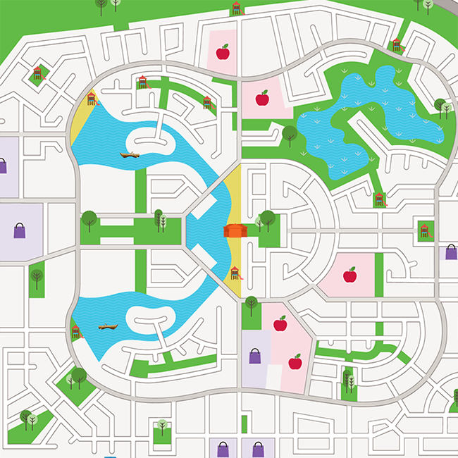 Mahogany community map graphic