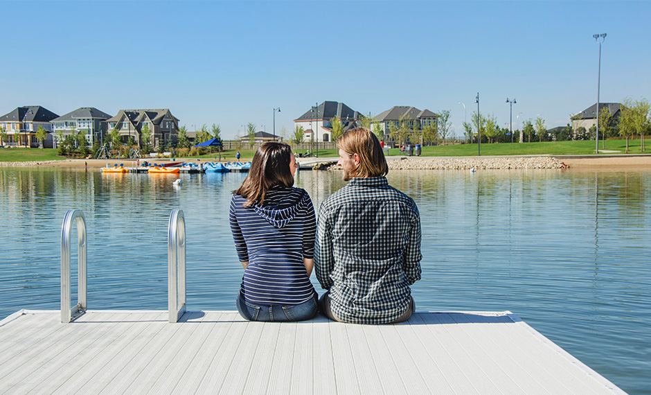 Overlooking Mahogany Lake from a Lakefront home dock