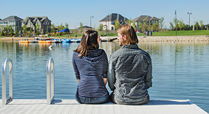 Overlooking Mahogany Lake from a Lakefront home dock