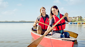 Canoeing on Mahogany Lake