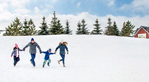 Winter fun in a neighbourhood park in Mahogany 